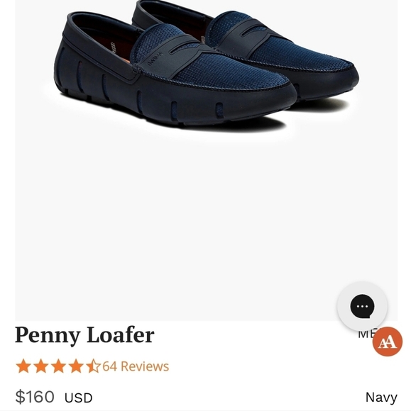Swims Navy Blue Penny Loafers - Picture 9 of 10